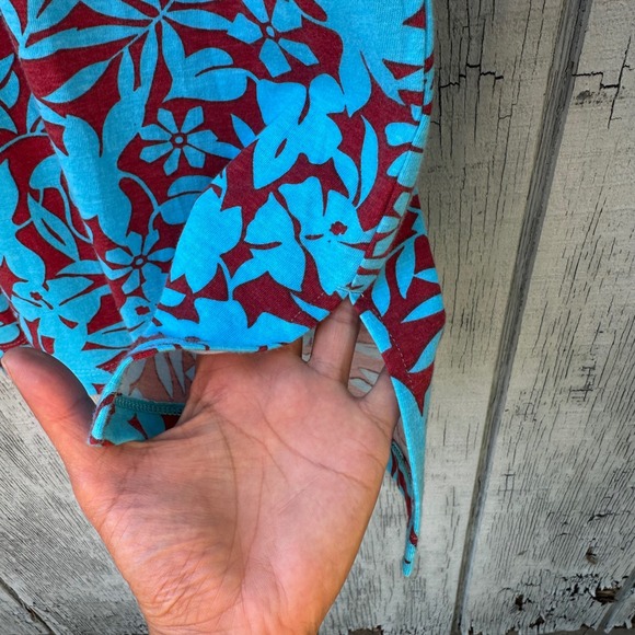 Lands' End Floral Print 100% Cotton Long Sleeve‎ Dress Casual Comfy Everyday - Picture 4 of 8